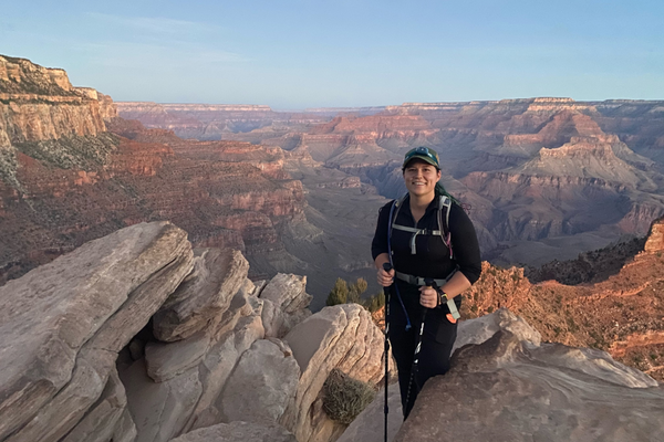 Lisa at the Grand Canyon.