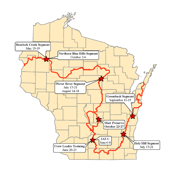 2024 Trailbuilding Projects Map