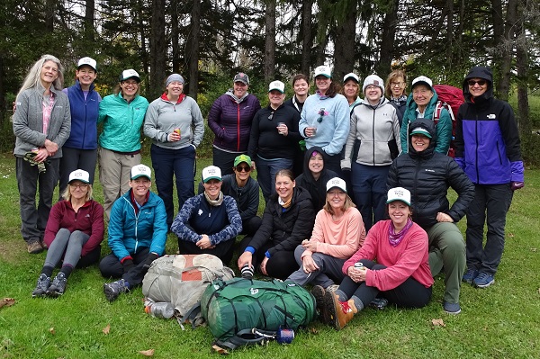 Smiles of satisfaction after conquering a three-day backpacking excursion during Trailtessa Be FIERCE. Photo by Amy Lord.