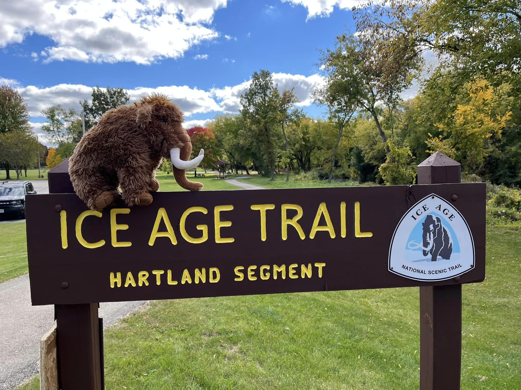 Hartland Trailhead with Monty on a beautiful October day