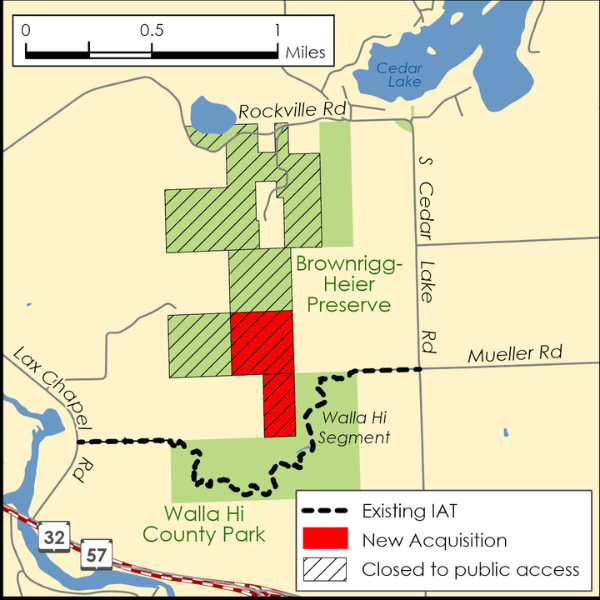 This map shows the new land protection in Manitowoc County.