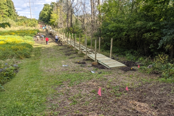 Ice Age Trail Alliance, Ice Age National Scenic Trail, Southern Kewaskum Segment, Boardwalk, Trailbuilding, MSC, Mobile Skills Crew