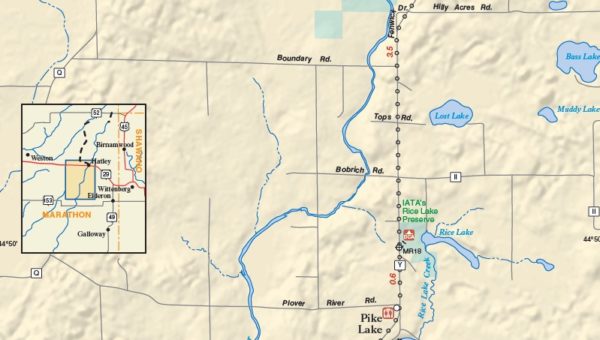 Ice Age Trail Alliance, Ice Age National Scenic Trail, Rice Lake Preserve, Locator Map, Map