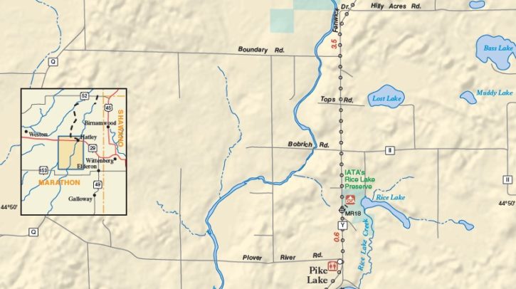 Rice Lake Preserve Locator Map. - Ice Age Trail Alliance